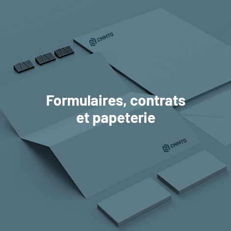 Formulaires, contrats et papeterie